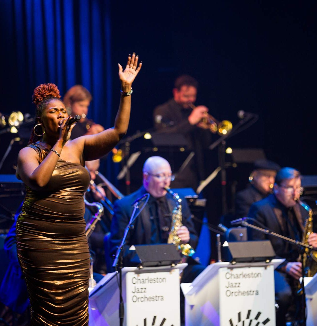 Quiana Parler singing with the Charleston Jazz Orchestra