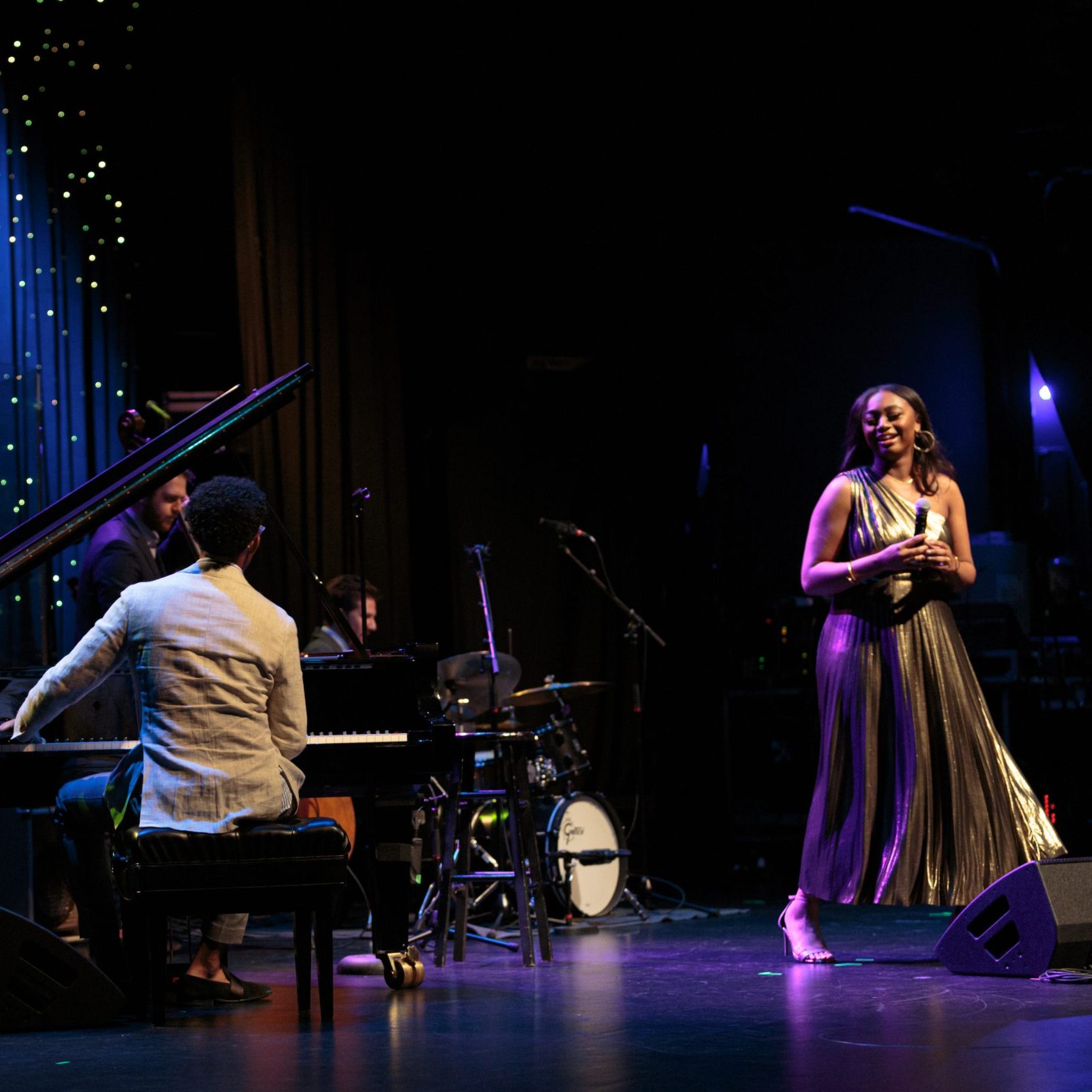Samara Joy performing in the Charleston Jazz Festival