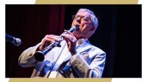 Clarinetist Pete Neighbour performs at the Charleston Jazz Festival